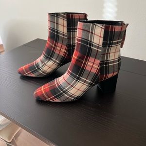 Anthropologie Sol Sana Florence Plaid Ankle Boots